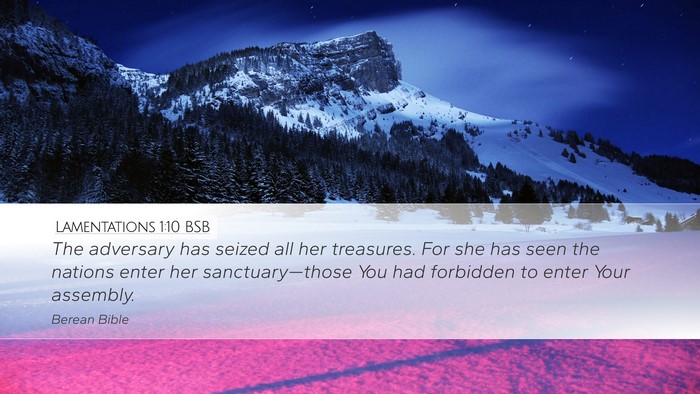 Lamentations 1:10 BSB Bible Verse Image
