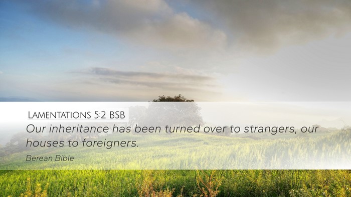 Lamentations 5:2 BSB Bible Verse Image