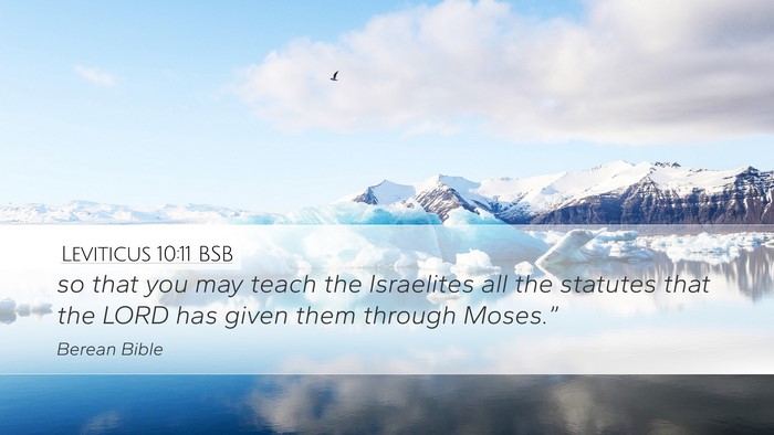 Leviticus 10:11 BSB Bible Verse Image