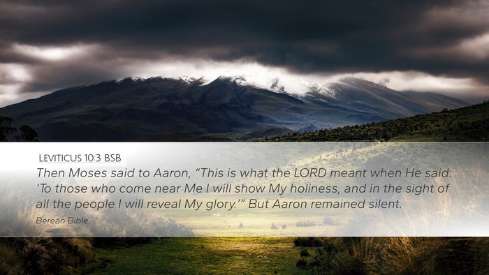 Leviticus 10:3 BSB Bible Verse Image
