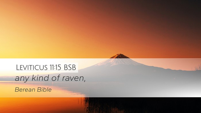 Leviticus 11:15 BSB Bible Verse Image