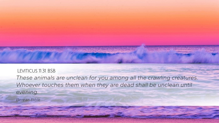Leviticus 11:31 BSB Bible Verse Image