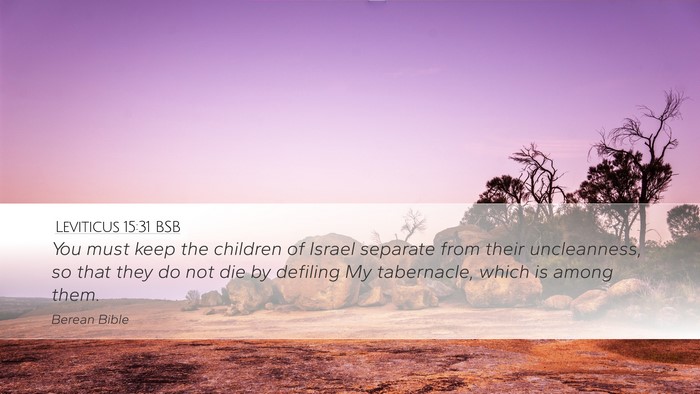 Leviticus 15:31 BSB Bible Verse Image