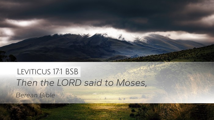 Leviticus 17:1 BSB Desktop Wallpaper - Then the LORD said to - Desktop Bible Verse Wallpaper