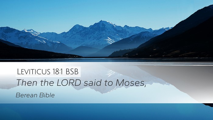 Leviticus 18:1 BSB Desktop Wallpaper - Then the LORD said to - Desktop Bible Verse Wallpaper