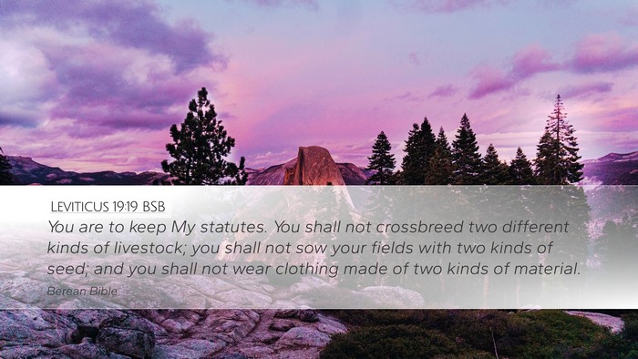 Leviticus 19:19 BSB Bible Verse Image