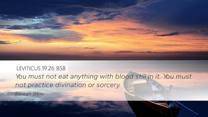 Leviticus 19:26 BSB Bible Verse Image