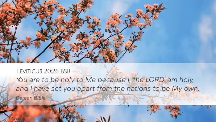 Leviticus 20:26 BSB Bible Verse Image