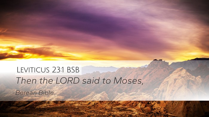 Leviticus 23:1 BSB Bible Verse Image