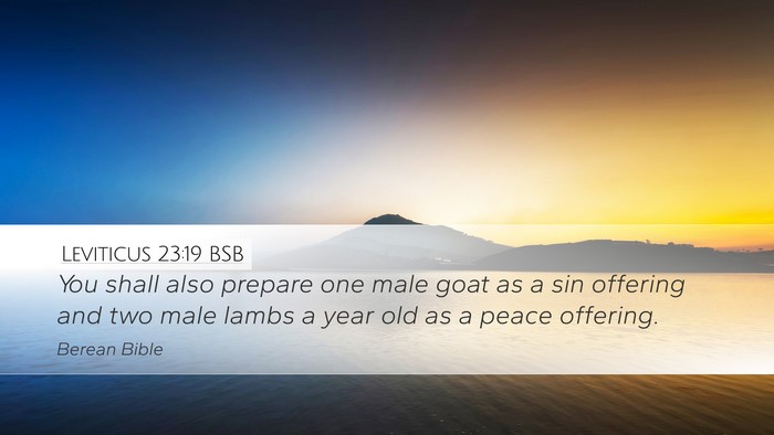 Leviticus 23:19 BSB Desktop Wallpaper - You shall also prepare one male goat as a sin - Desktop Bible Verse Wallpaper