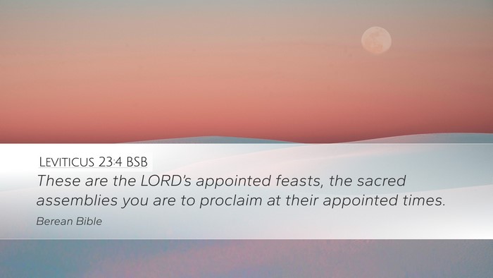 Leviticus 23:4 BSB Bible Verse Image