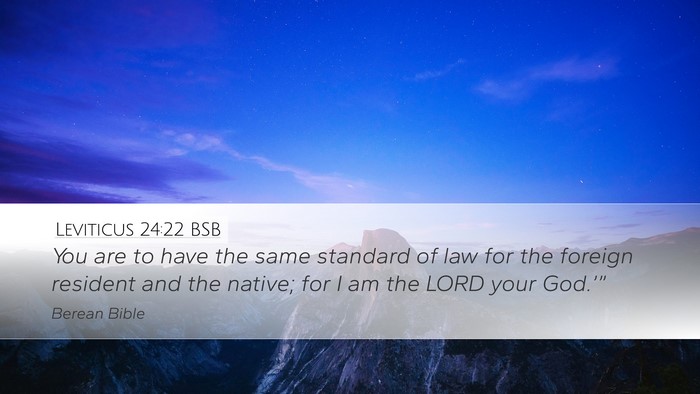 Leviticus 24:22 BSB Bible Verse Image