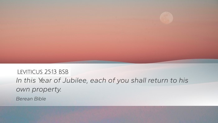 Leviticus 25:13 BSB Bible Verse Image