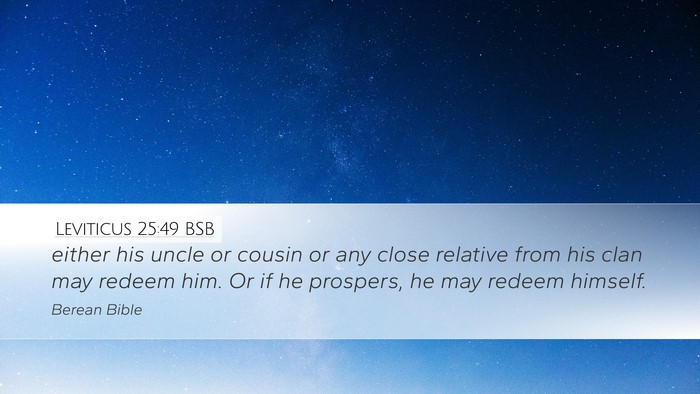Leviticus 25:49 BSB Bible Verse Image