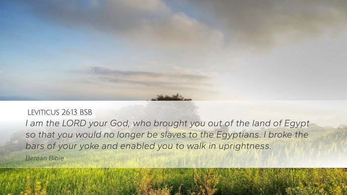 Leviticus 26:13 BSB Bible Verse Image