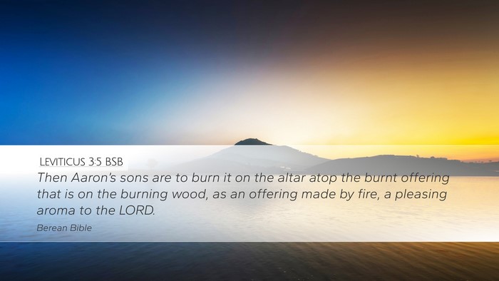 Leviticus 3:5 BSB Bible Verse Image
