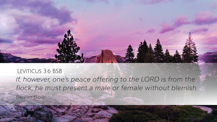 Leviticus 3:6 BSB Bible Verse Image
