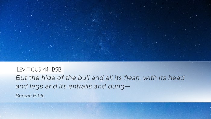 Leviticus 4:11 BSB Bible Verse Image
