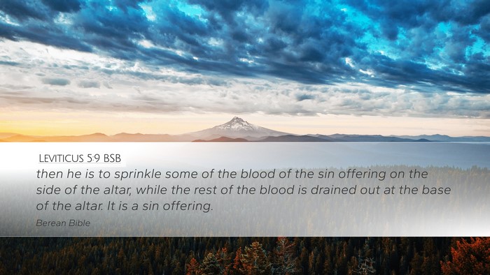 Leviticus 5:9 BSB Desktop Wallpaper - then he is to sprinkle some of the blood of the - Desktop Bible Verse Wallpaper
