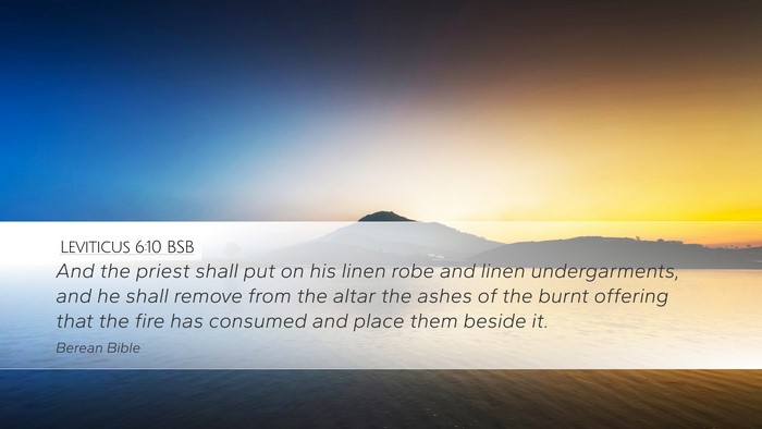 Leviticus 6:10 BSB Bible Verse Image