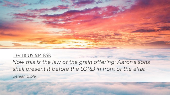 Leviticus 6:14 BSB Bible Verse Image