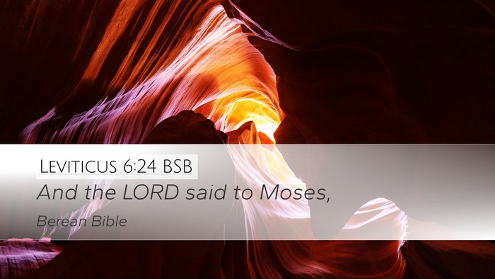 Leviticus 6:24 BSB Bible Verse Image