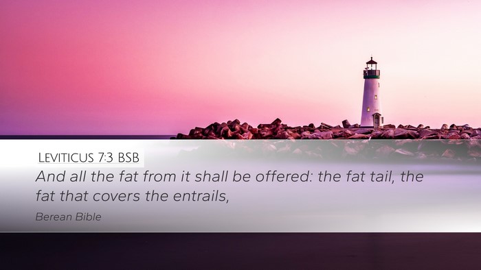 Leviticus 7:3 BSB Bible Verse Image