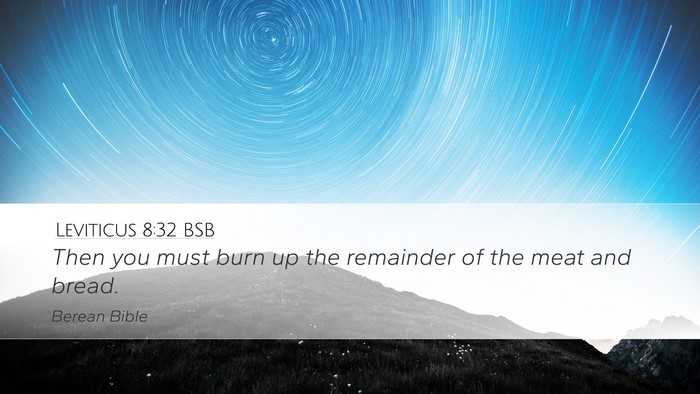 Leviticus 8:32 BSB Desktop Wallpaper - Then you must burn up the remainder of the meat - Desktop Bible Verse Wallpaper