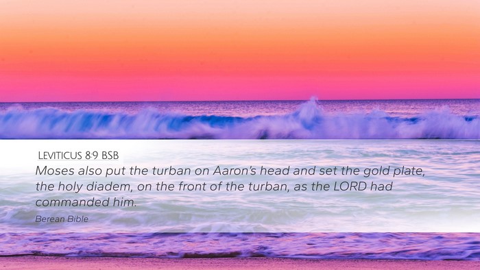 Leviticus 8:9 BSB Bible Verse Image