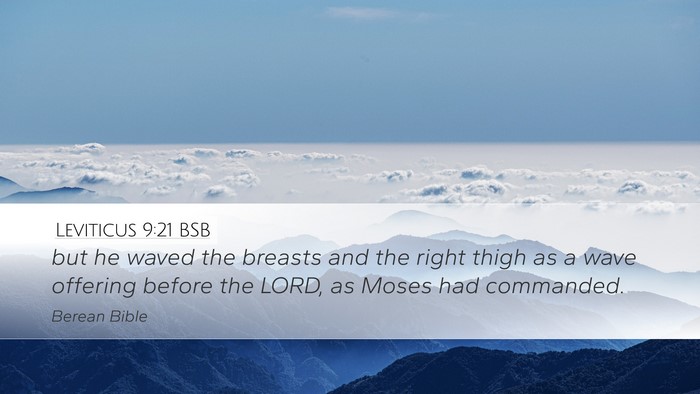 Leviticus 9:21 BSB Bible Verse Image