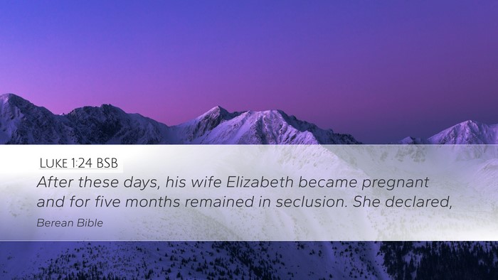 Luke 1:24 BSB Bible Verse Image