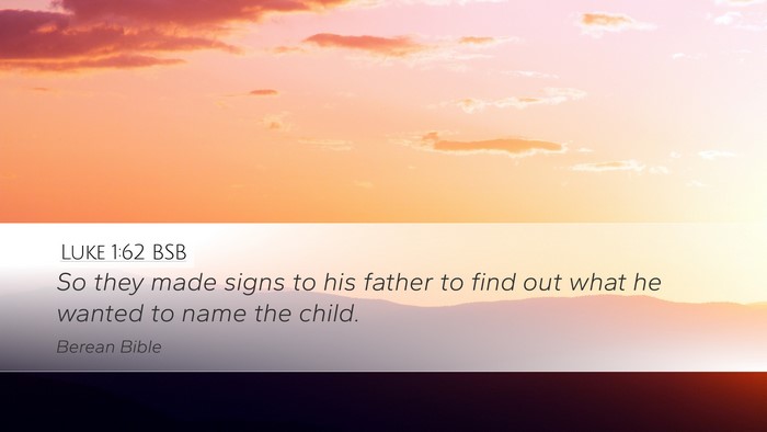 Luke 1:62 BSB Bible Verse Image