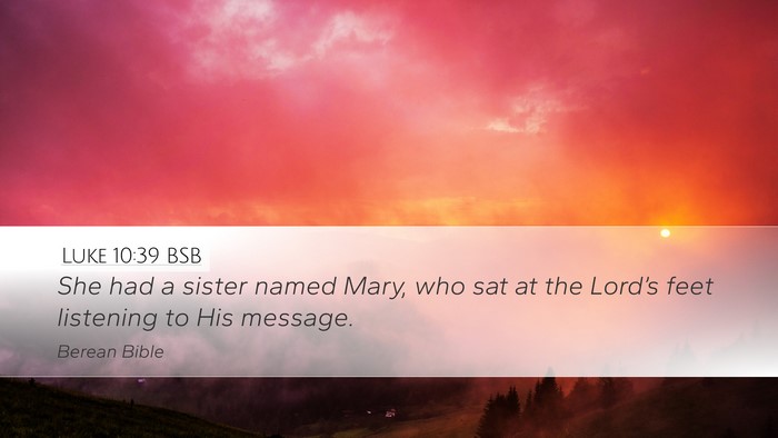 Luke 10:39 BSB Bible Verse Image