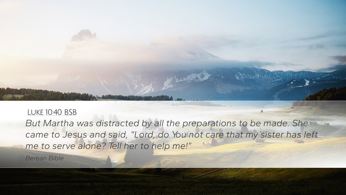 Luke 10:40 BSB Bible Verse Image