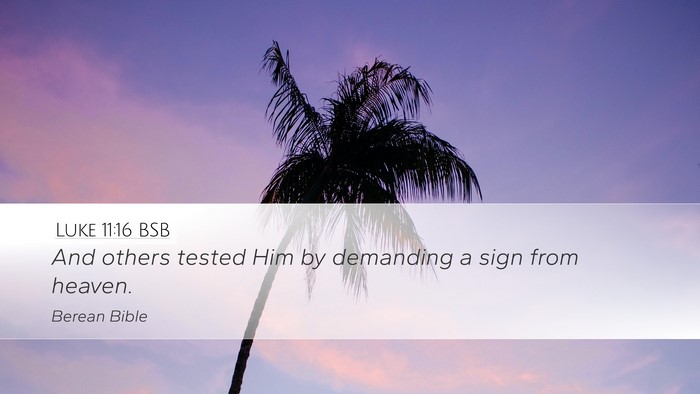 Luke 11:16 BSB Bible Verse Image