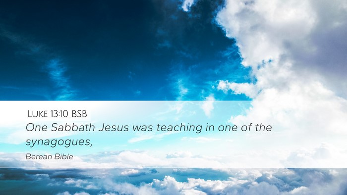 Luke 13:10 BSB Bible Verse Image