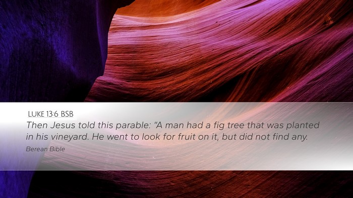 Luke 13:6 BSB Bible Verse Image