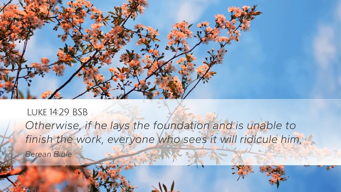 Luke 14:29 BSB Bible Verse Image