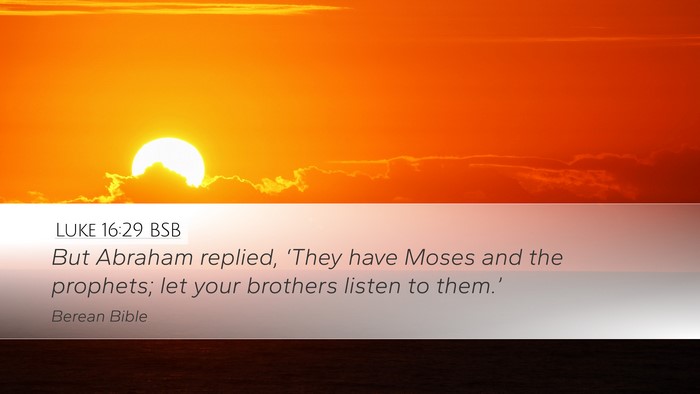 Luke 16:29 BSB Bible Verse Image