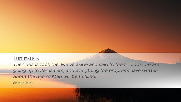 Luke 18:31 BSB Bible Verse Image