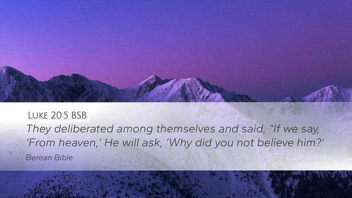 Luke 20:5 BSB Bible Verse Image