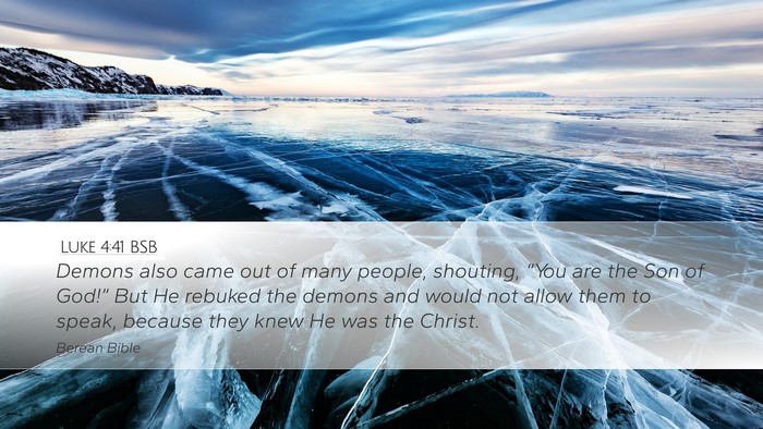 Luke 4:41 BSB Bible Verse Image