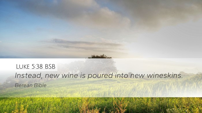 Luke 5:38 BSB Desktop Wallpaper - Instead, new wine is poured into new - Desktop Bible Verse Wallpaper