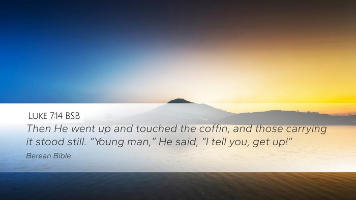 Luke 7:14 BSB Bible Verse Image