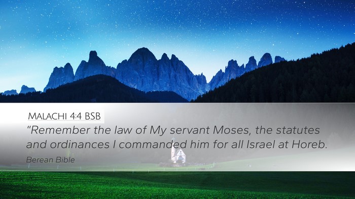 Malachi 4:4 BSB Bible Verse Image