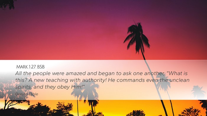 Mark 1:27 BSB Bible Verse Image