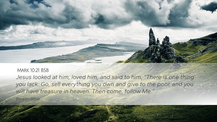 Mark 10:21 BSB Bible Verse Image