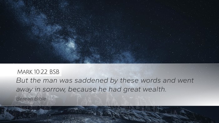 Mark 10:22 BSB Bible Verse Image