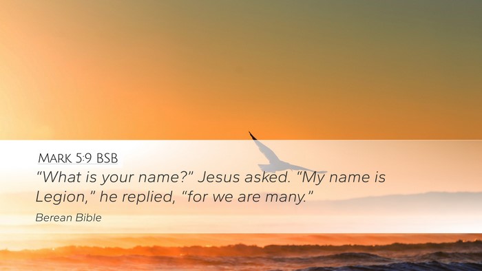 Mark 5:9 BSB Bible Verse Image