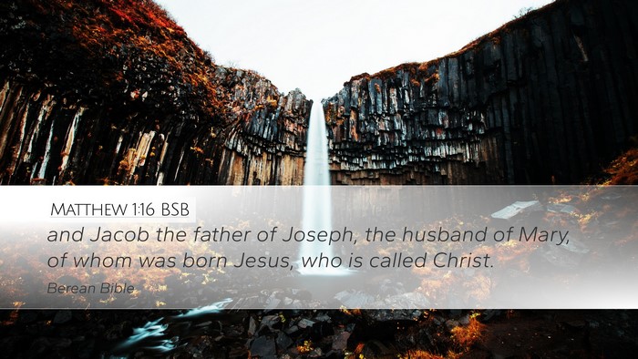 Matthew 1:16 BSB Bible Verse Image